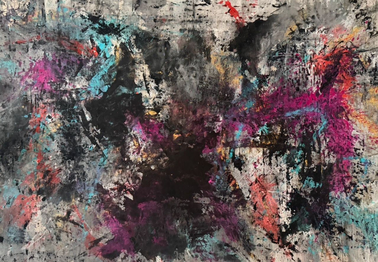 No. 248 by Tim Rombach, abstract painting, acrylic on canvas, 140 x 200 cm (H x W), 2026